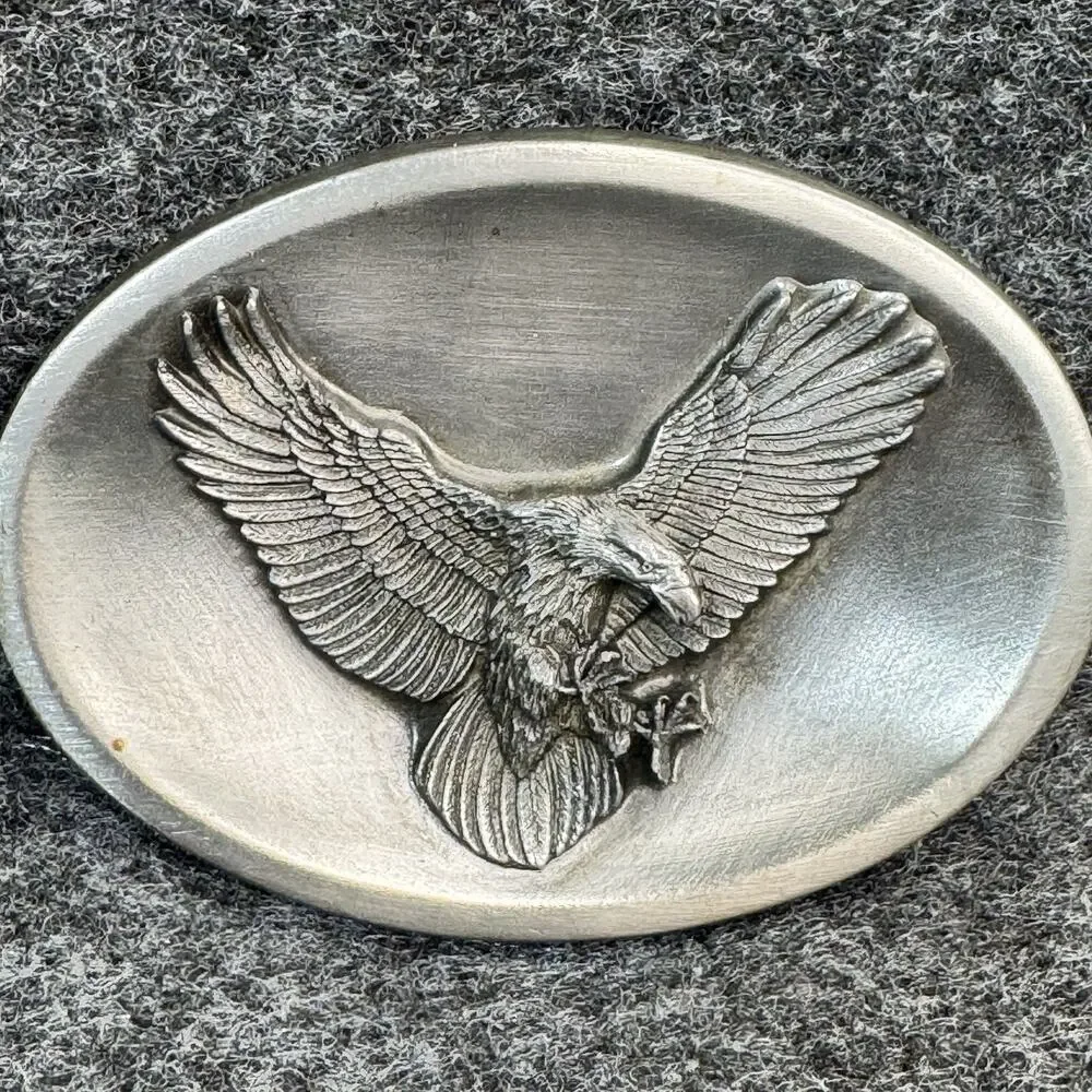 1988 VTG American Eagle Belt Buckle Bergamot Wisconsin USA Fine Art Foundry Z-45